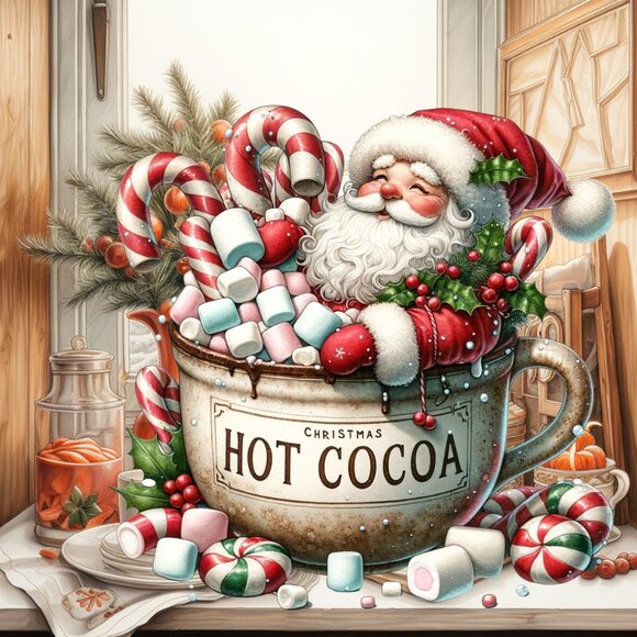 Christmas Santa Tumbler, Stainless Steel Holiday Cup With Lid And Straw - Picture 2 of 7